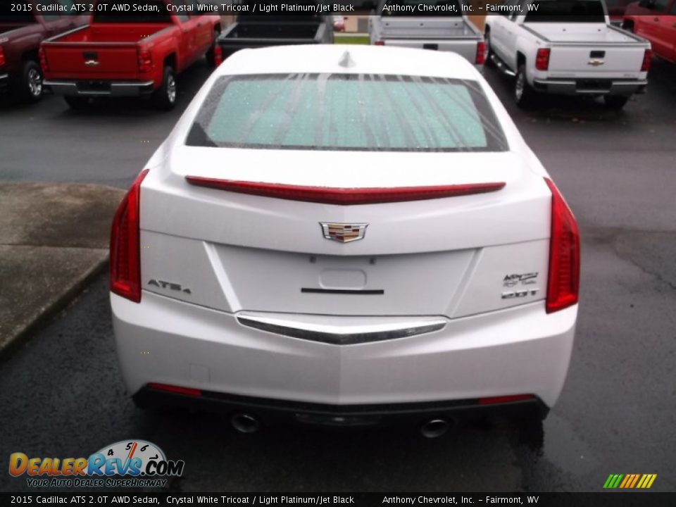 2015 Cadillac ATS 2.0T AWD Sedan Crystal White Tricoat / Light Platinum/Jet Black Photo #7