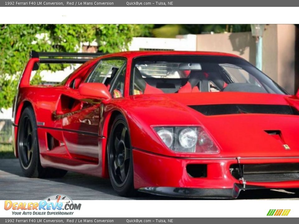 1992 Ferrari F40 LM Conversion Red / Le Mans Conversion Photo #6