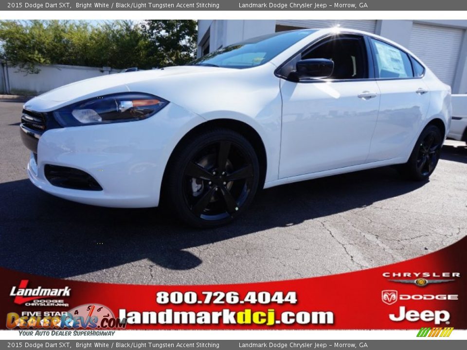 2015 Dodge Dart SXT Bright White / Black/Light Tungsten Accent Stitching Photo #1