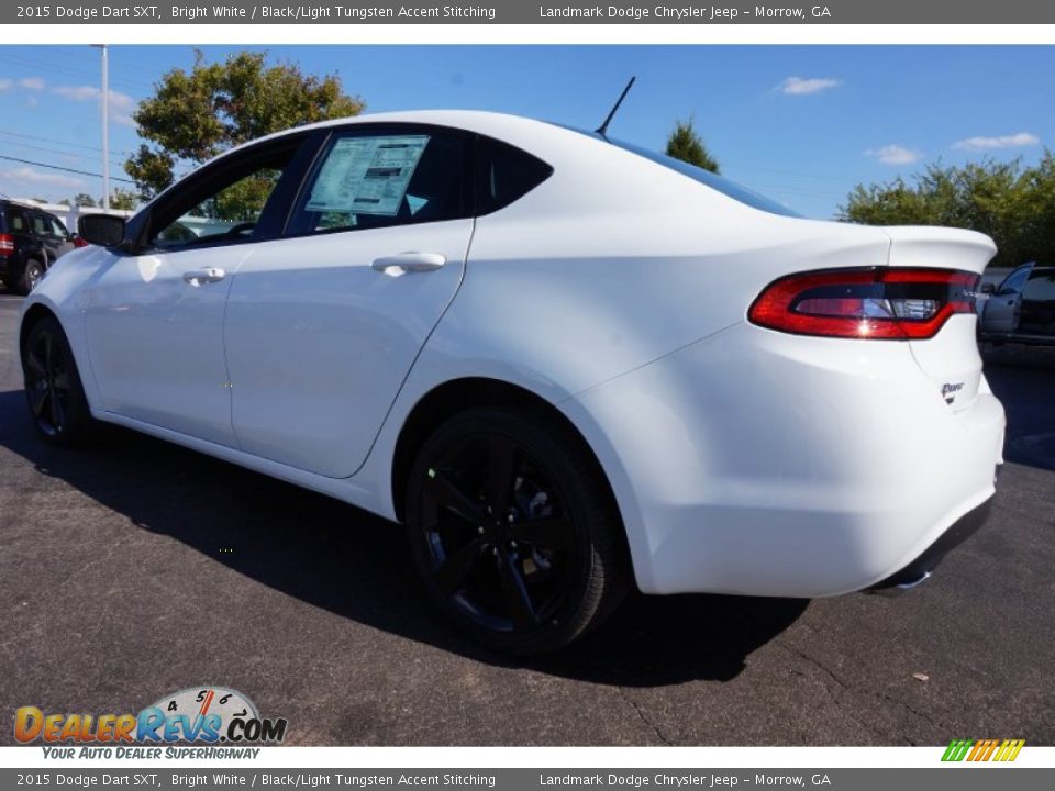 2015 Dodge Dart SXT Bright White / Black/Light Tungsten Accent Stitching Photo #2