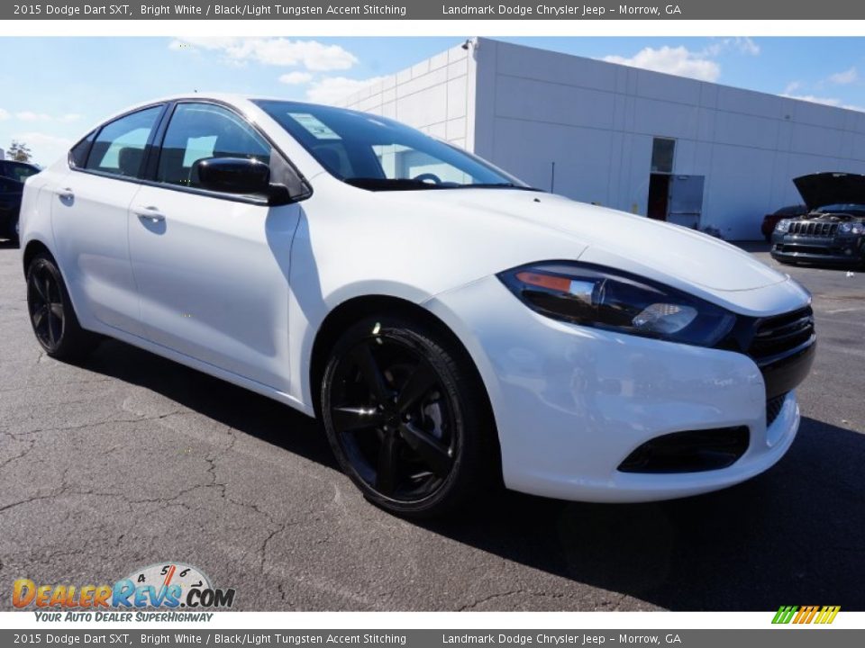 2015 Dodge Dart SXT Bright White / Black/Light Tungsten Accent Stitching Photo #4