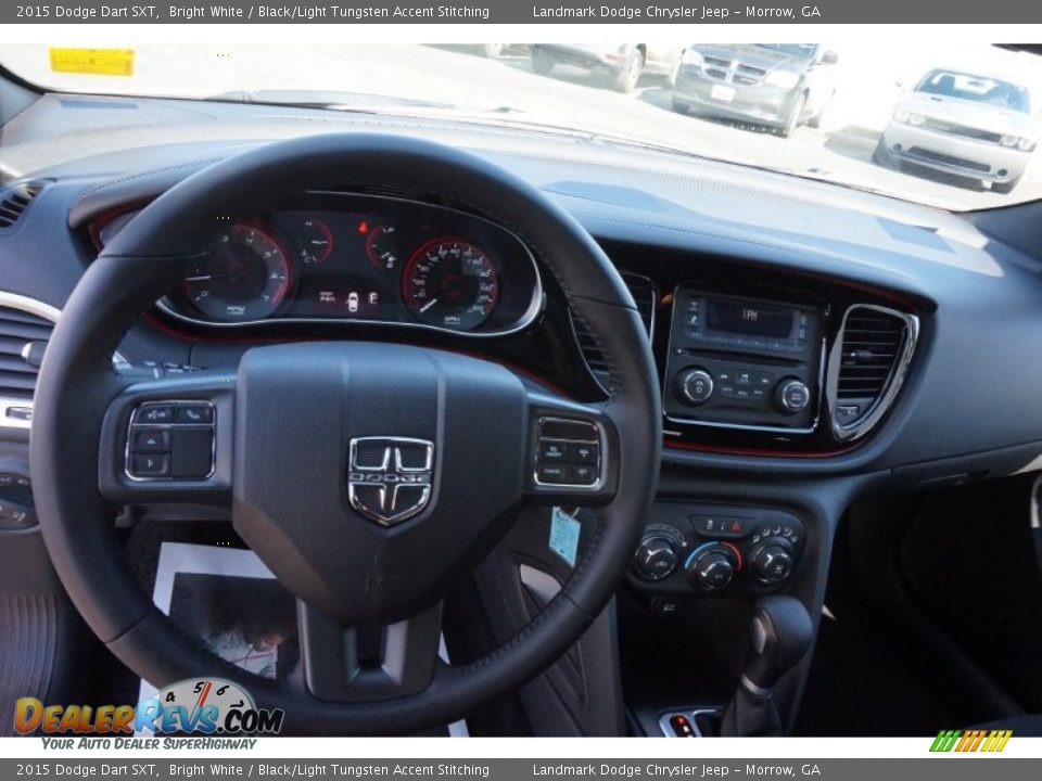 2015 Dodge Dart SXT Bright White / Black/Light Tungsten Accent Stitching Photo #7