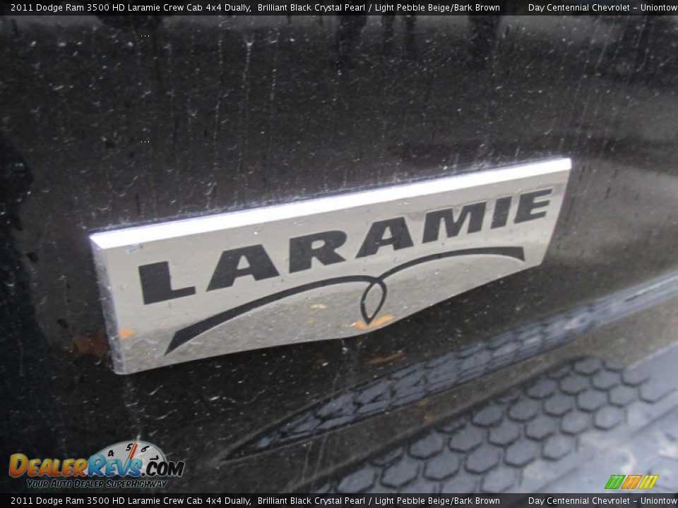 2011 Dodge Ram 3500 HD Laramie Crew Cab 4x4 Dually Brilliant Black Crystal Pearl / Light Pebble Beige/Bark Brown Photo #6