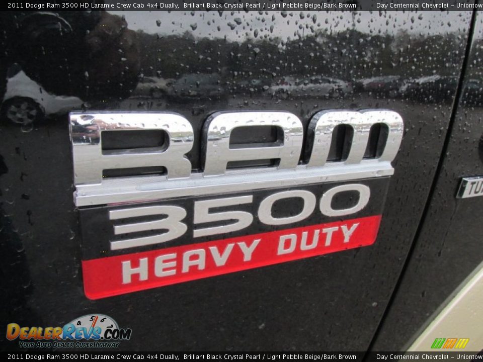 2011 Dodge Ram 3500 HD Laramie Crew Cab 4x4 Dually Brilliant Black Crystal Pearl / Light Pebble Beige/Bark Brown Photo #10