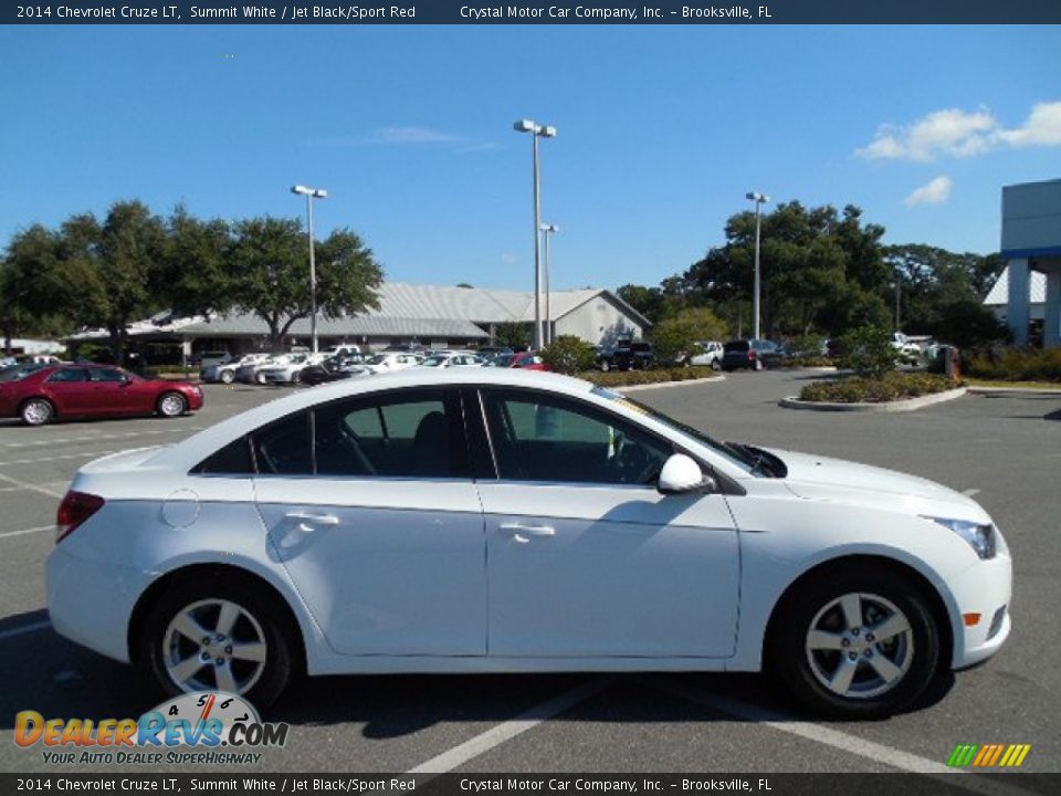 2014 Chevrolet Cruze LT Summit White / Jet Black/Sport Red Photo #9