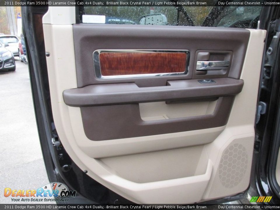 2011 Dodge Ram 3500 HD Laramie Crew Cab 4x4 Dually Brilliant Black Crystal Pearl / Light Pebble Beige/Bark Brown Photo #21