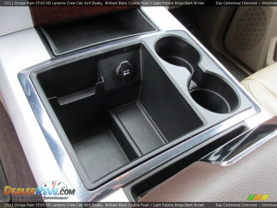 2011 Dodge Ram 3500 HD Laramie Crew Cab 4x4 Dually Brilliant Black Crystal Pearl / Light Pebble Beige/Bark Brown Photo #26