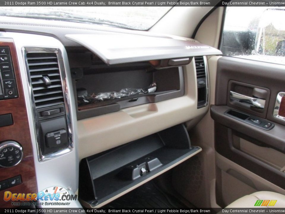 2011 Dodge Ram 3500 HD Laramie Crew Cab 4x4 Dually Brilliant Black Crystal Pearl / Light Pebble Beige/Bark Brown Photo #29