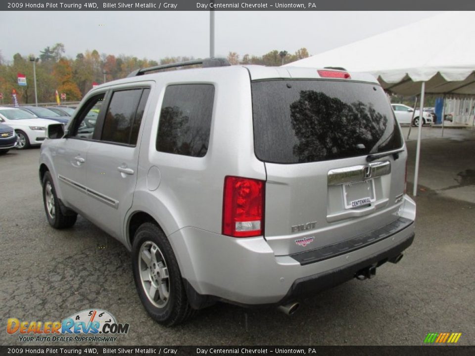 2009 Honda Pilot Touring 4WD Billet Silver Metallic / Gray Photo #4
