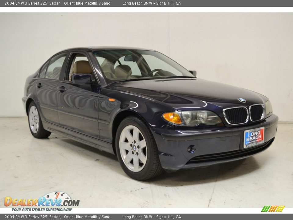2004 BMW 3 Series 325i Sedan Orient Blue Metallic / Sand Photo #2
