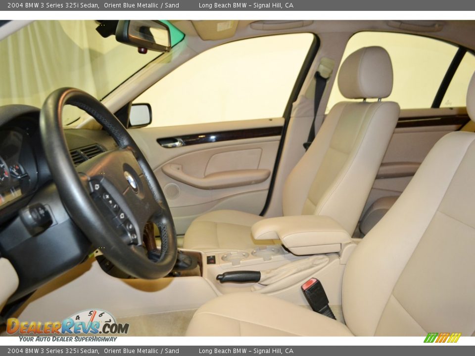 2004 BMW 3 Series 325i Sedan Orient Blue Metallic / Sand Photo #13