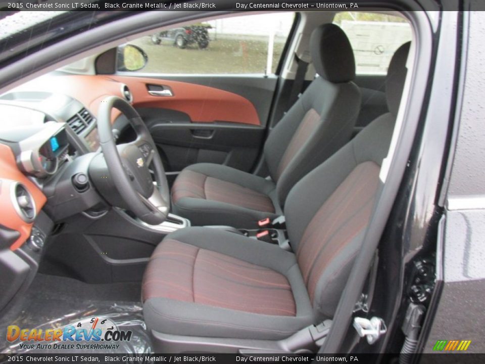 Jet Black/Brick Interior - 2015 Chevrolet Sonic LT Sedan Photo #12