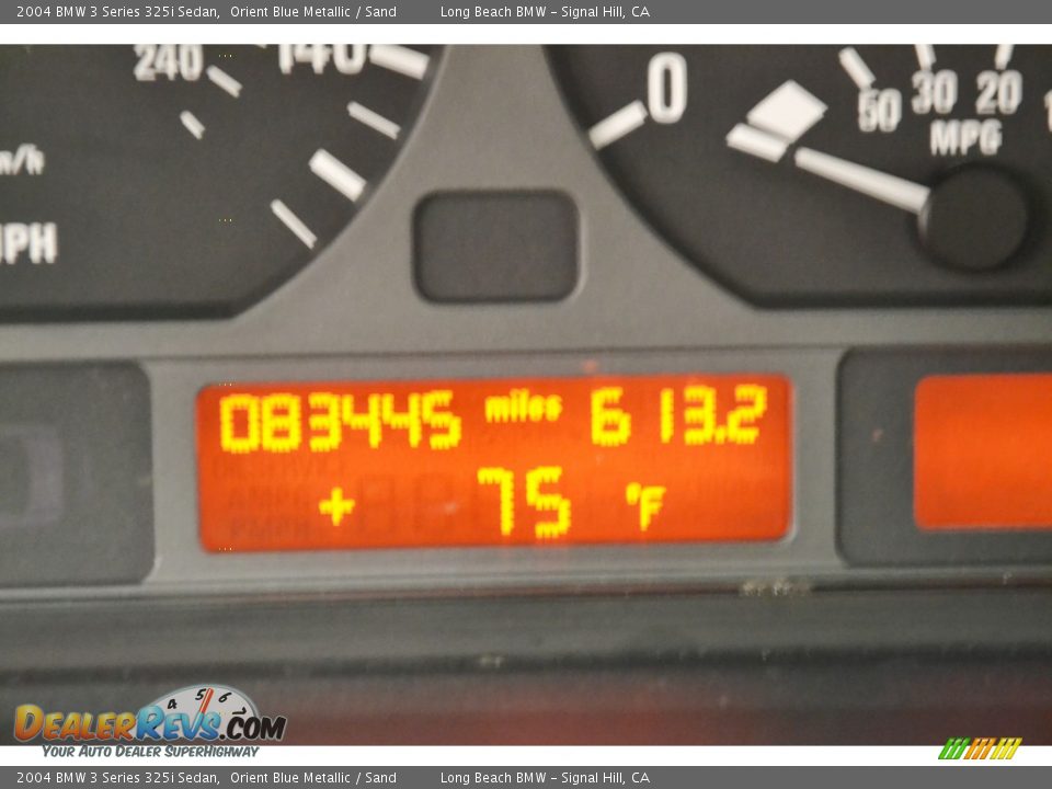 2004 BMW 3 Series 325i Sedan Orient Blue Metallic / Sand Photo #23