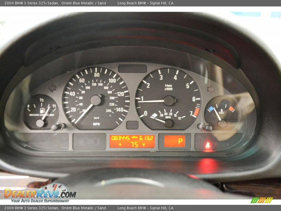 2004 BMW 3 Series 325i Sedan Orient Blue Metallic / Sand Photo #24