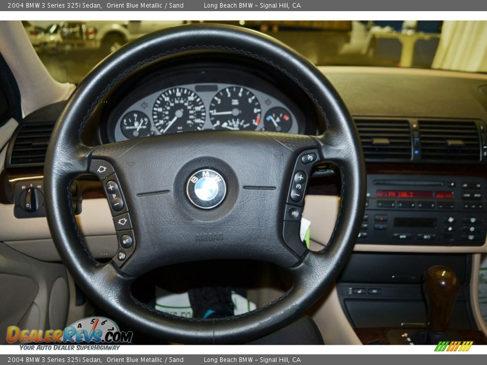 2004 BMW 3 Series 325i Sedan Orient Blue Metallic / Sand Photo #25
