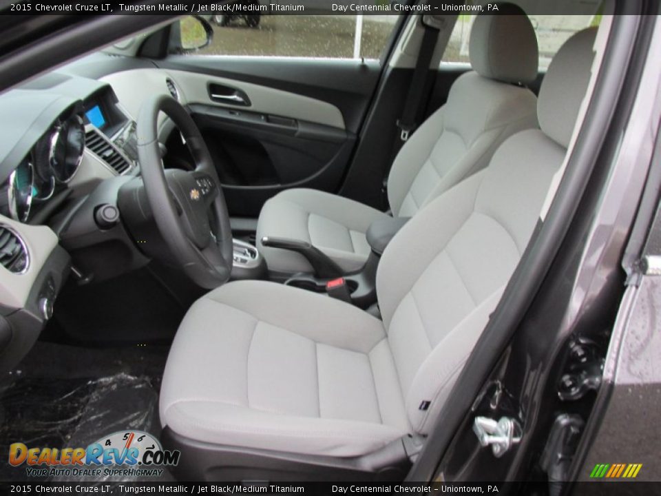 Jet Black/Medium Titanium Interior - 2015 Chevrolet Cruze LT Photo #12