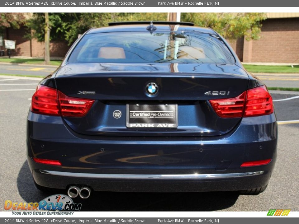 2014 BMW 4 Series 428i xDrive Coupe Imperial Blue Metallic / Saddle Brown Photo #4