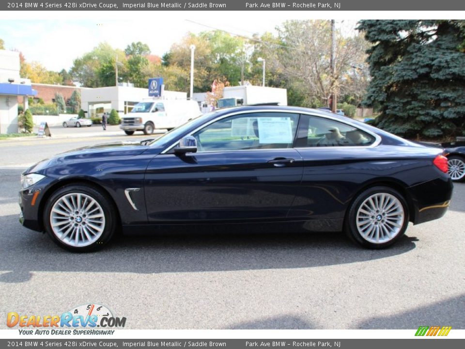 2014 BMW 4 Series 428i xDrive Coupe Imperial Blue Metallic / Saddle Brown Photo #6