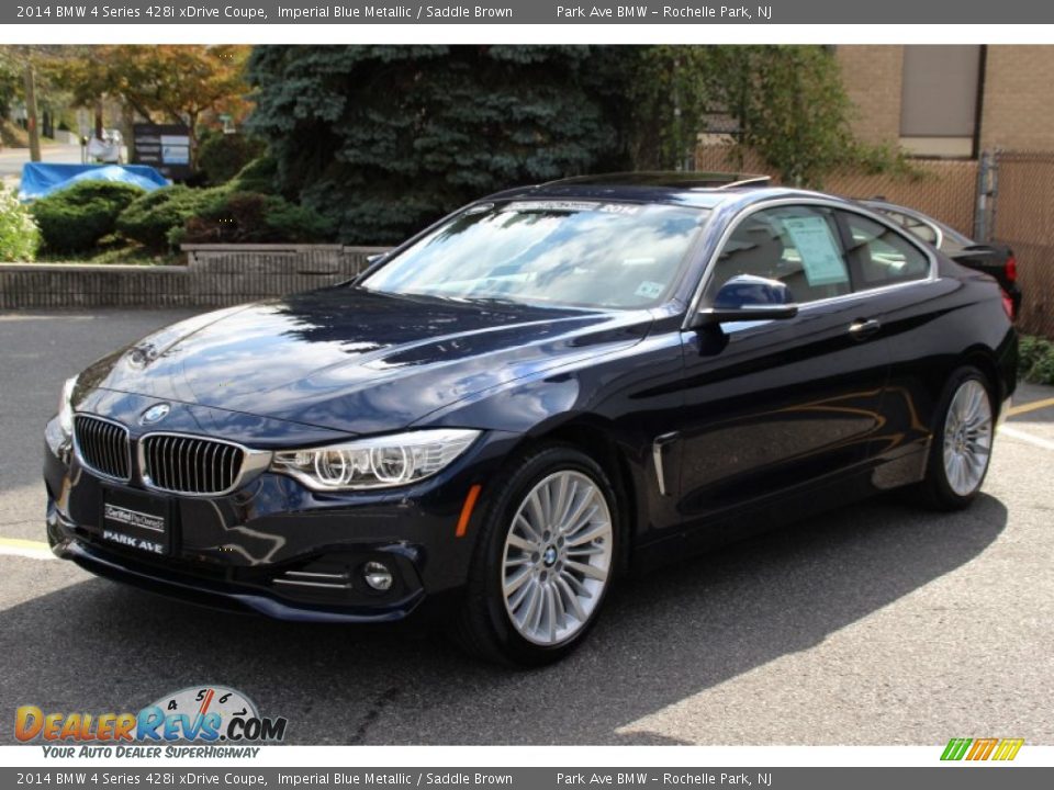 2014 BMW 4 Series 428i xDrive Coupe Imperial Blue Metallic / Saddle Brown Photo #7