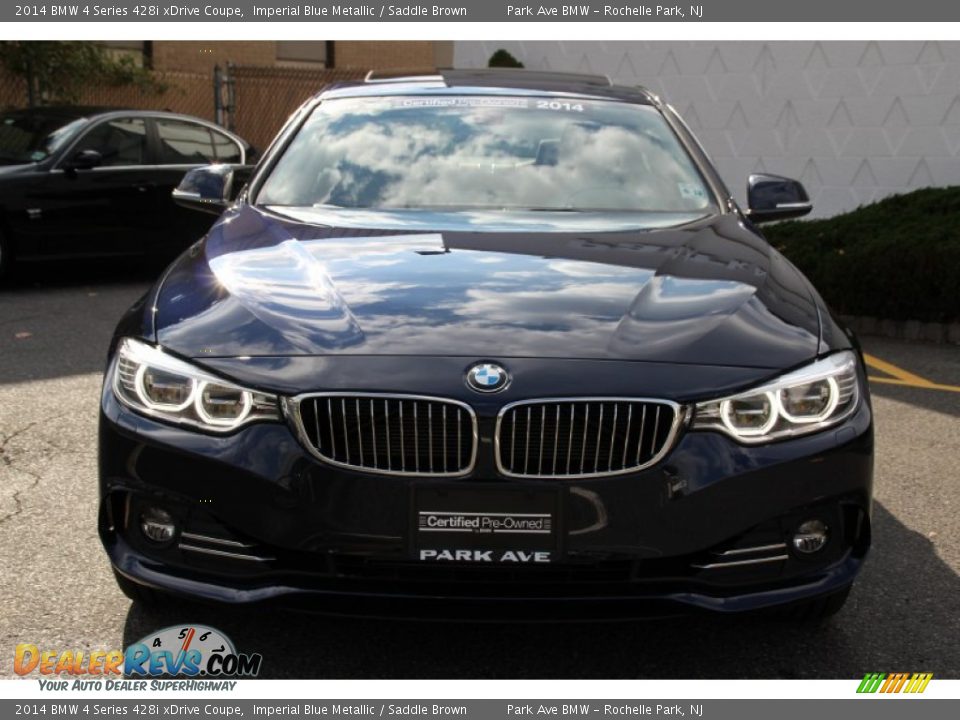 2014 BMW 4 Series 428i xDrive Coupe Imperial Blue Metallic / Saddle Brown Photo #8