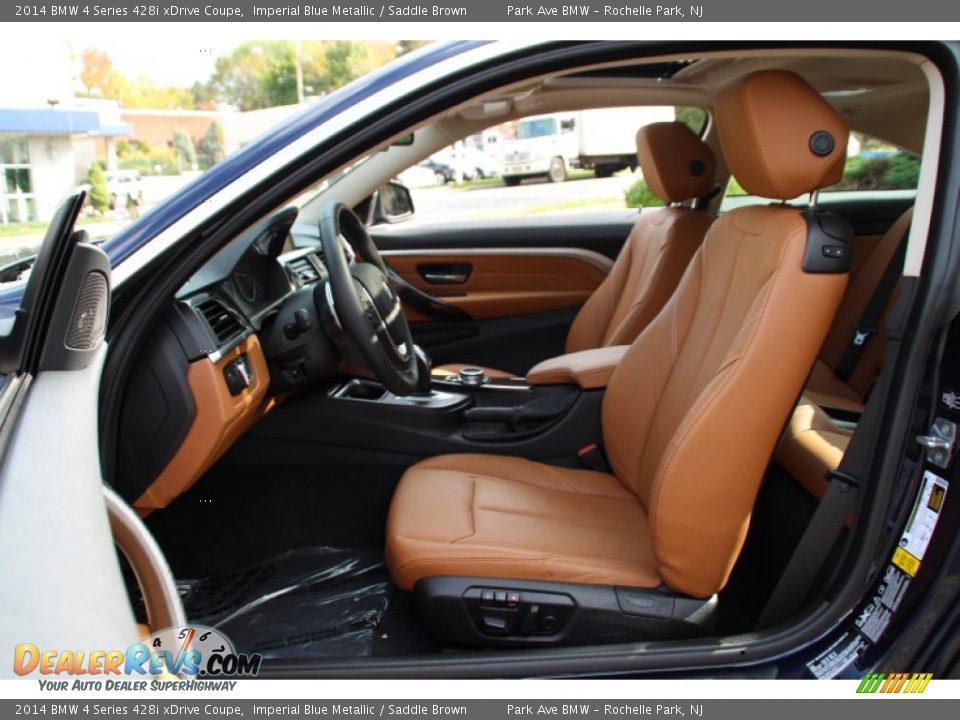 2014 BMW 4 Series 428i xDrive Coupe Imperial Blue Metallic / Saddle Brown Photo #12