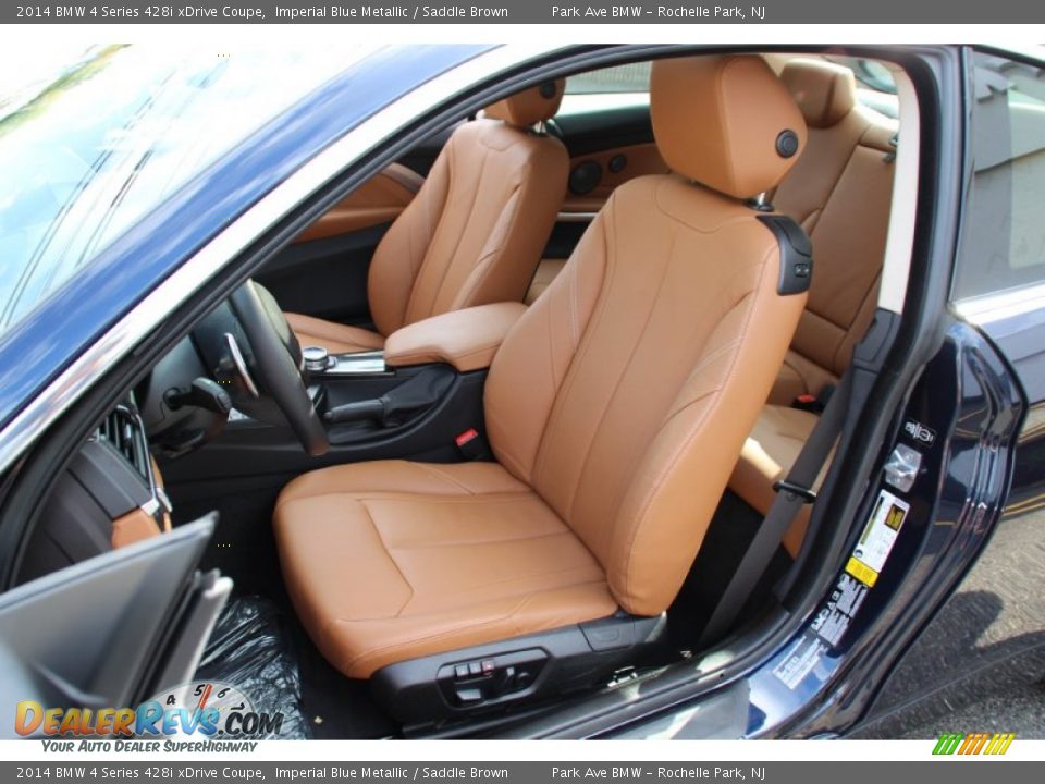 2014 BMW 4 Series 428i xDrive Coupe Imperial Blue Metallic / Saddle Brown Photo #14