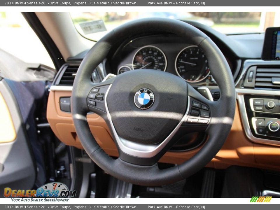 2014 BMW 4 Series 428i xDrive Coupe Imperial Blue Metallic / Saddle Brown Photo #19