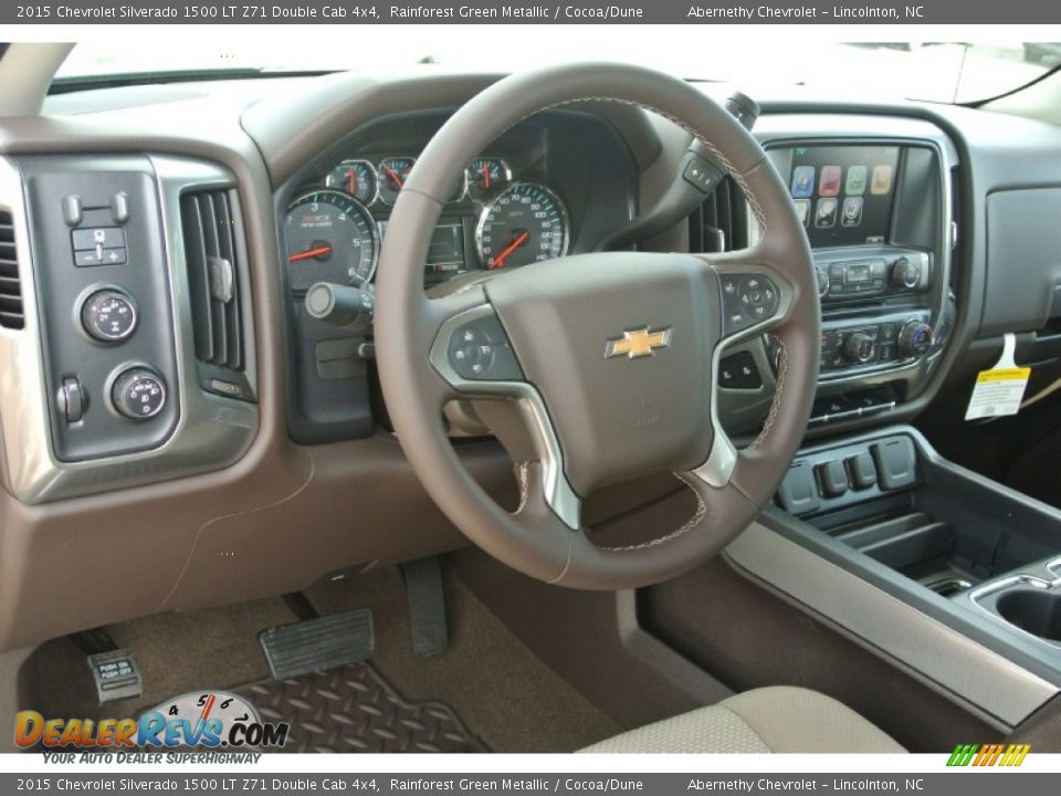 2015 Chevrolet Silverado 1500 LT Z71 Double Cab 4x4 Rainforest Green Metallic / Cocoa/Dune Photo #21
