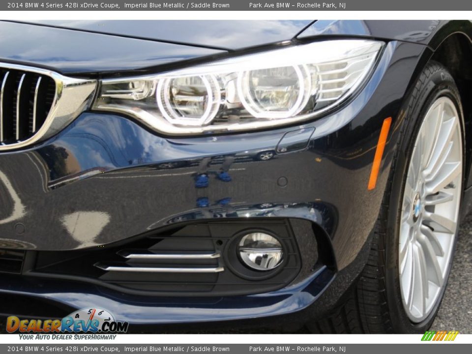 2014 BMW 4 Series 428i xDrive Coupe Imperial Blue Metallic / Saddle Brown Photo #31