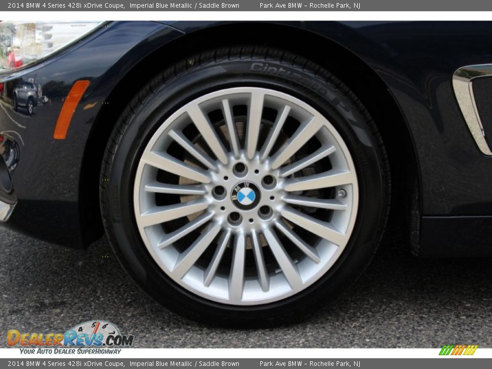 2014 BMW 4 Series 428i xDrive Coupe Imperial Blue Metallic / Saddle Brown Photo #32