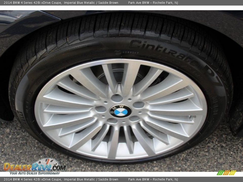 2014 BMW 4 Series 428i xDrive Coupe Imperial Blue Metallic / Saddle Brown Photo #33