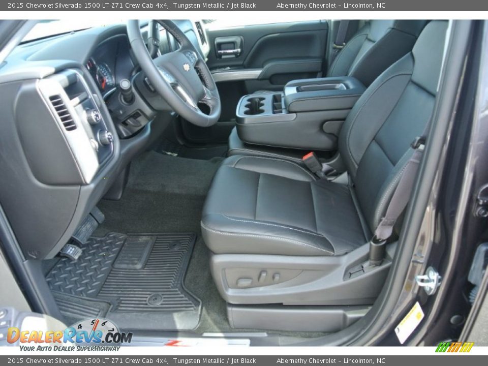 Jet Black Interior - 2015 Chevrolet Silverado 1500 LT Z71 Crew Cab 4x4 Photo #8