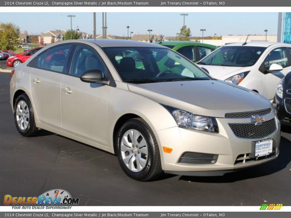 2014 Chevrolet Cruze LS Champagne Silver Metallic / Jet Black/Medium Titanium Photo #2