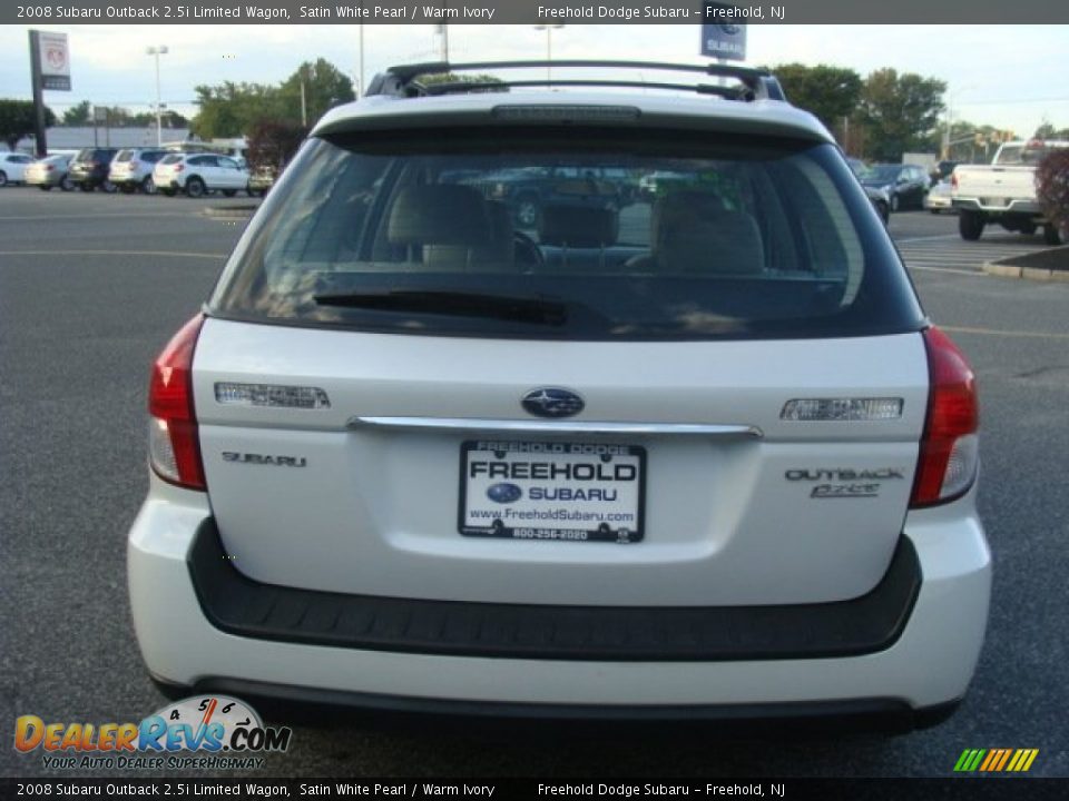 2008 Subaru Outback 2.5i Limited Wagon Satin White Pearl / Warm Ivory Photo #5