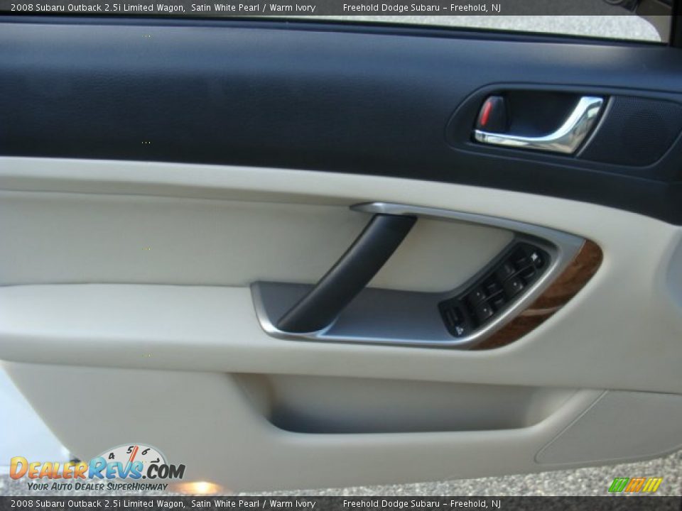 2008 Subaru Outback 2.5i Limited Wagon Satin White Pearl / Warm Ivory Photo #12