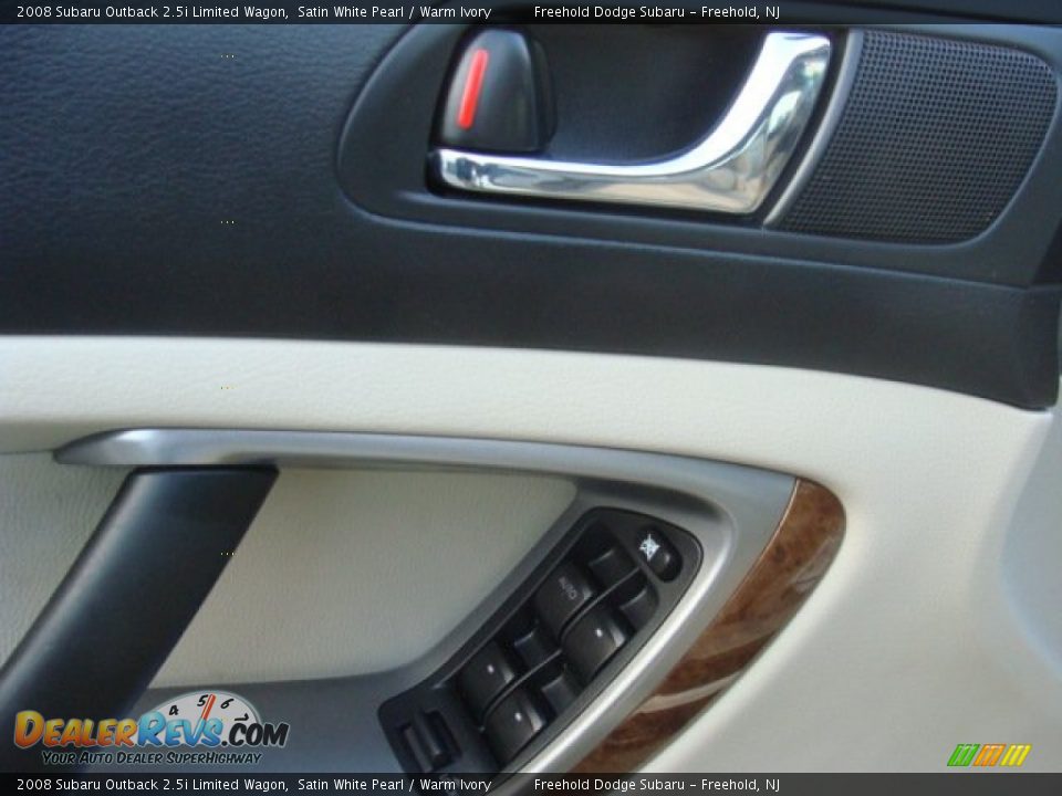 2008 Subaru Outback 2.5i Limited Wagon Satin White Pearl / Warm Ivory Photo #13
