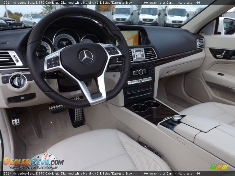 2014 Mercedes-Benz E 350 Cabriolet Diamond White Metallic / Silk Beige/Espresso Brown Photo #7
