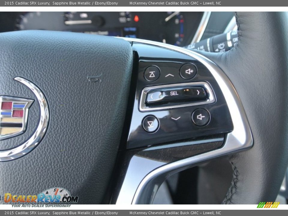 2015 Cadillac SRX Luxury Sapphire Blue Metallic / Ebony/Ebony Photo #16