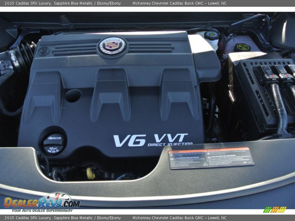 2015 Cadillac SRX Luxury Sapphire Blue Metallic / Ebony/Ebony Photo #24