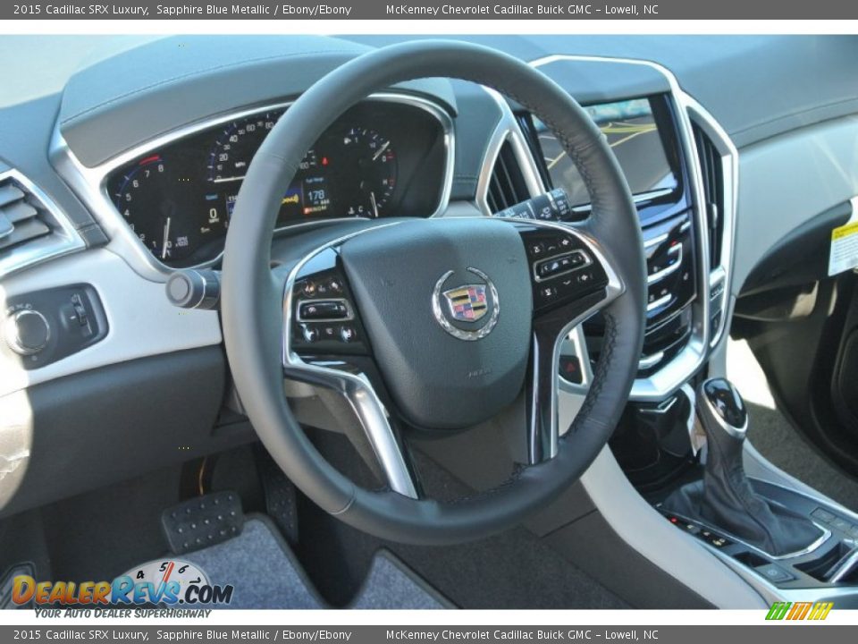 2015 Cadillac SRX Luxury Sapphire Blue Metallic / Ebony/Ebony Photo #25