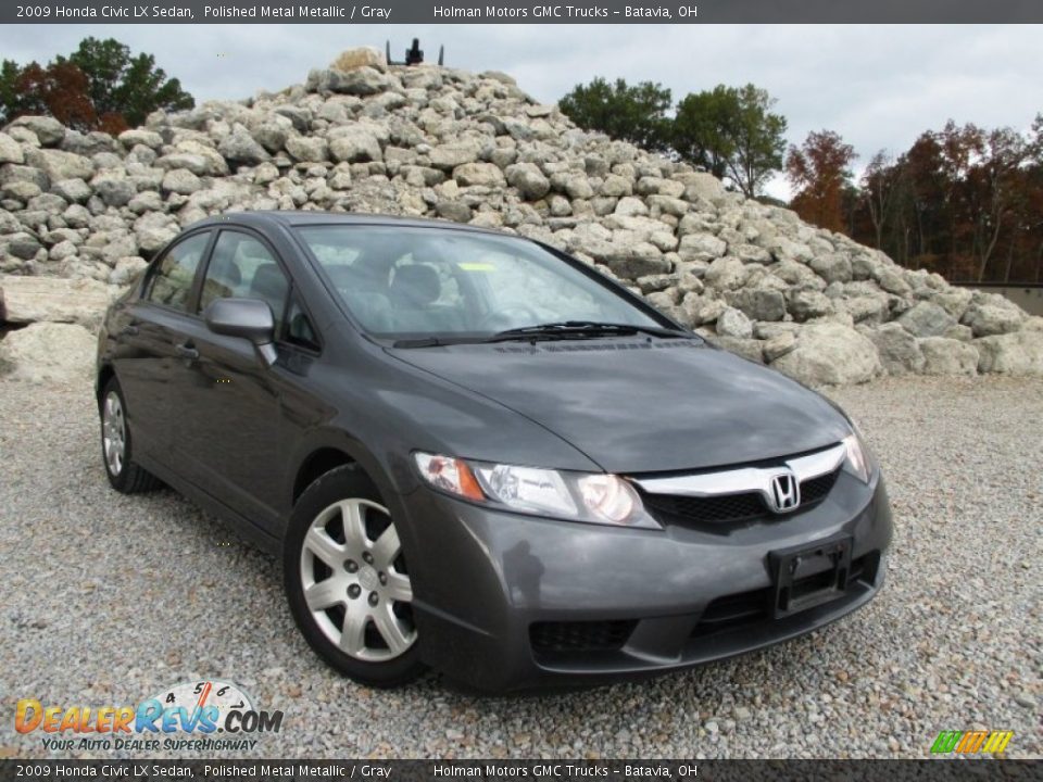 2009 Honda Civic LX Sedan Polished Metal Metallic / Gray Photo #1