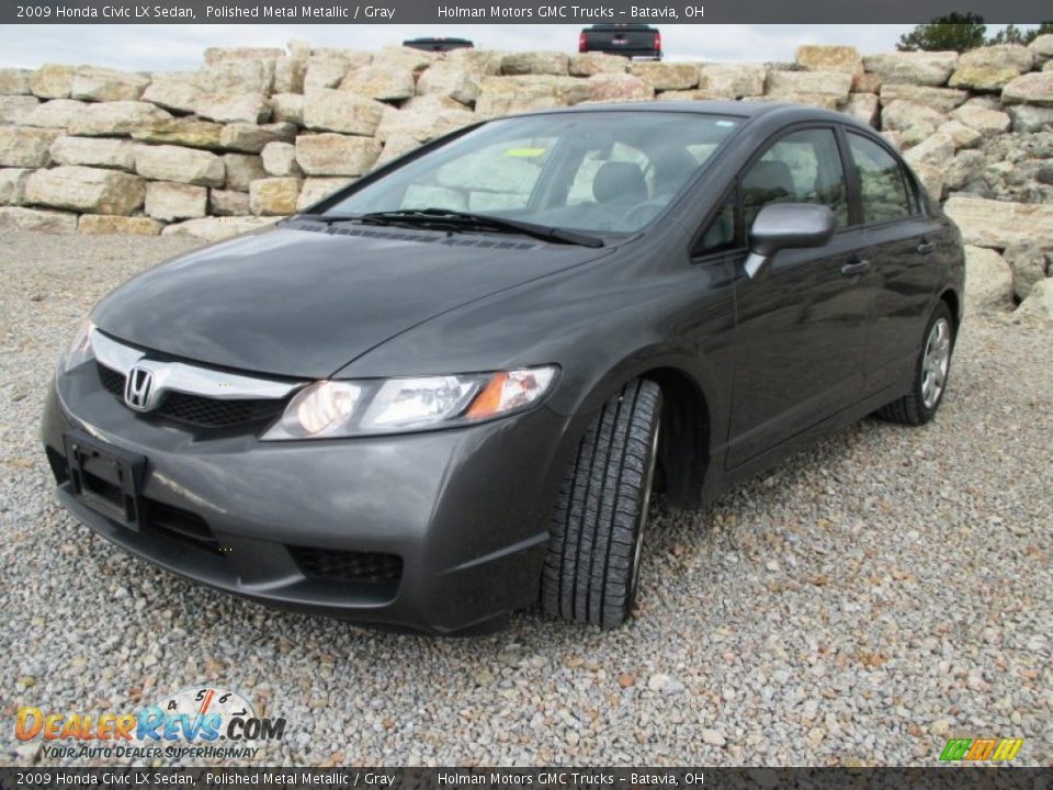 2009 Honda Civic LX Sedan Polished Metal Metallic / Gray Photo #2