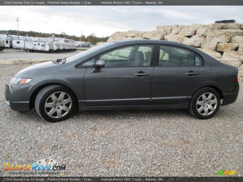 2009 Honda Civic LX Sedan Polished Metal Metallic / Gray Photo #3