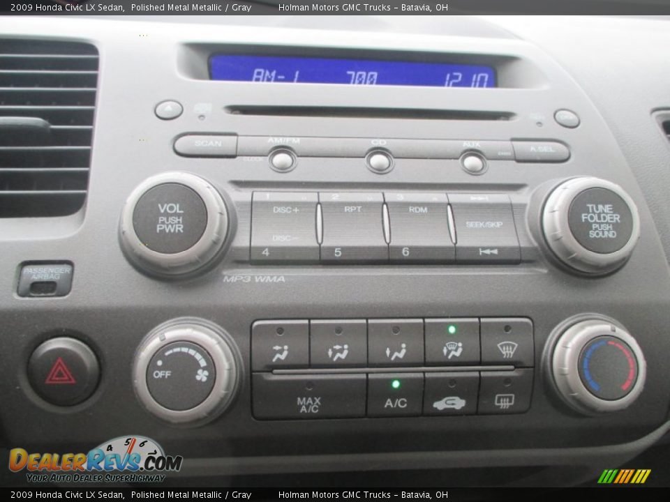 2009 Honda Civic LX Sedan Polished Metal Metallic / Gray Photo #6
