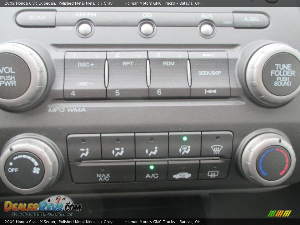 2009 Honda Civic LX Sedan Polished Metal Metallic / Gray Photo #7