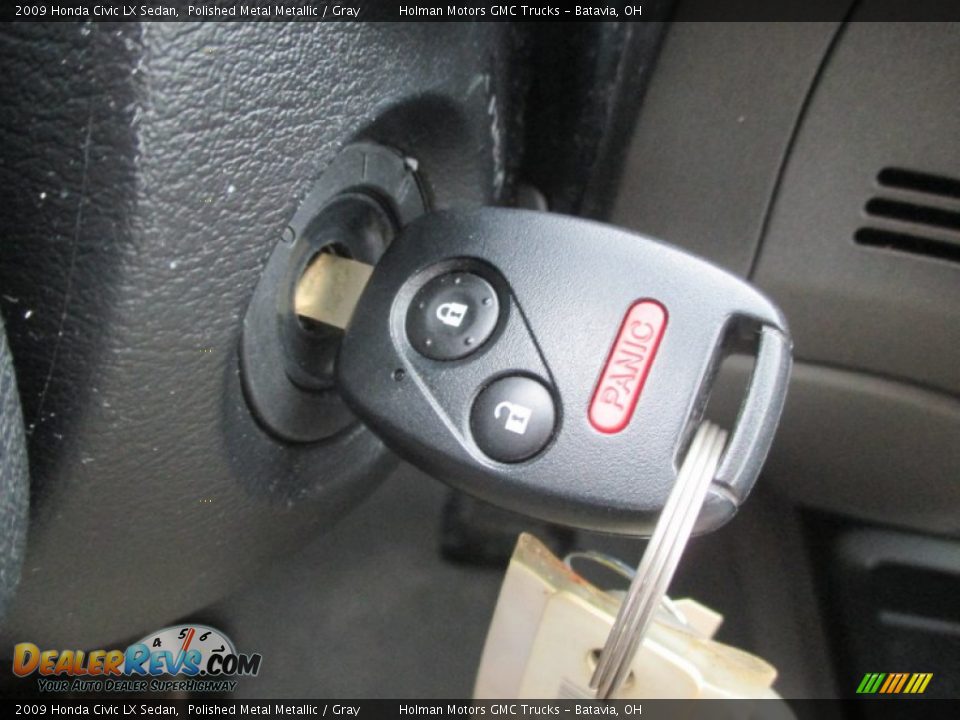 2009 Honda Civic LX Sedan Polished Metal Metallic / Gray Photo #8