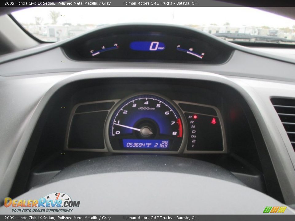 2009 Honda Civic LX Sedan Polished Metal Metallic / Gray Photo #10
