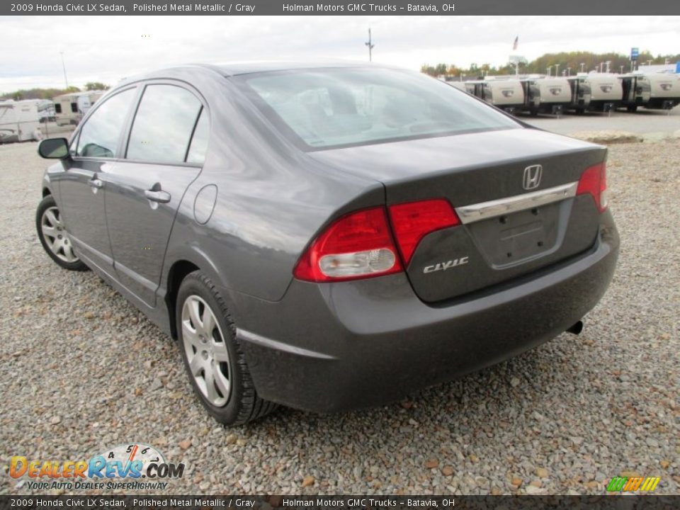 2009 Honda Civic LX Sedan Polished Metal Metallic / Gray Photo #16