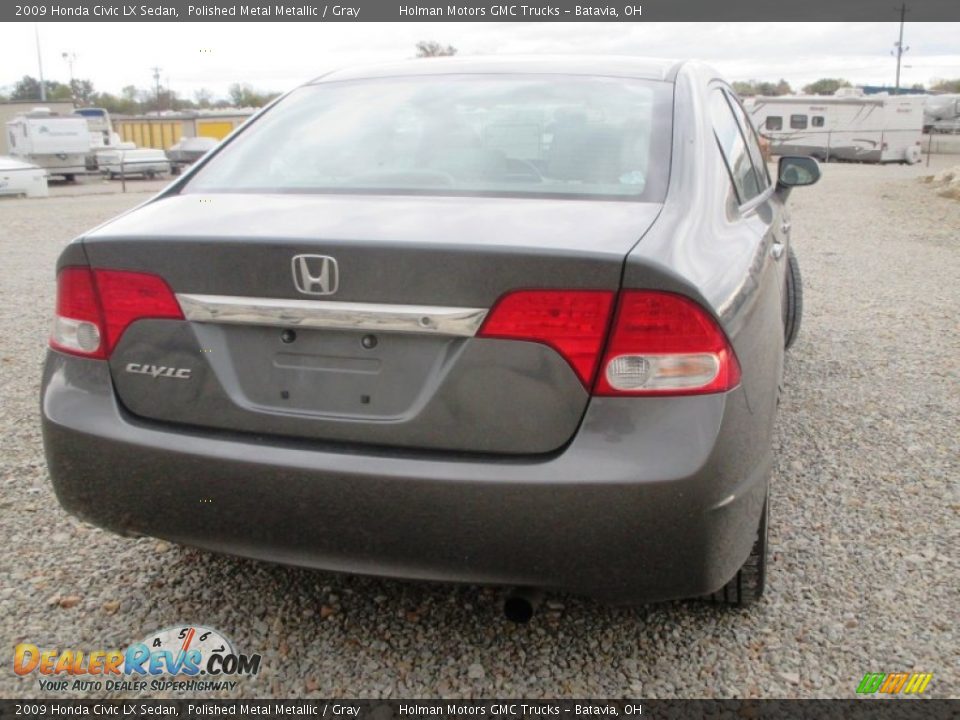 2009 Honda Civic LX Sedan Polished Metal Metallic / Gray Photo #17
