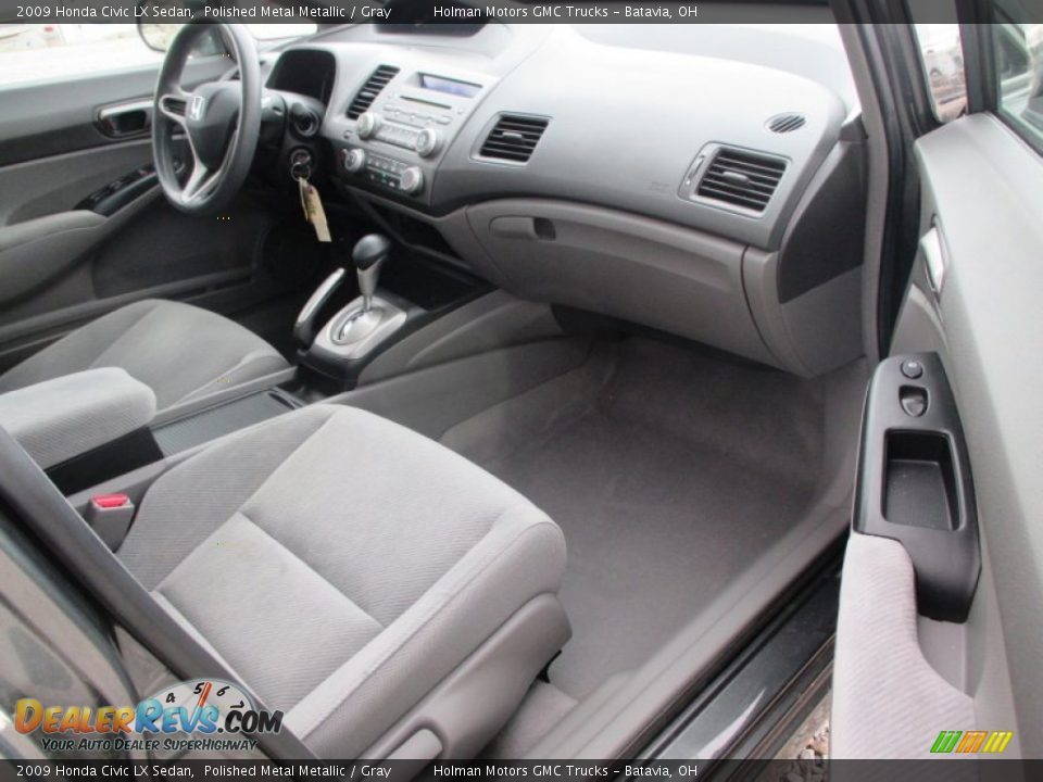 2009 Honda Civic LX Sedan Polished Metal Metallic / Gray Photo #19